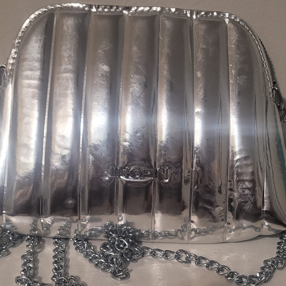 SHEIN Metallic Silver Crossbody Bag